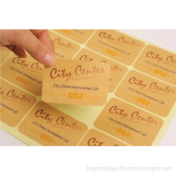 Customized Adhesive Label with Kraft Paper Material